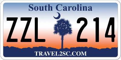 SC license plate ZZL214