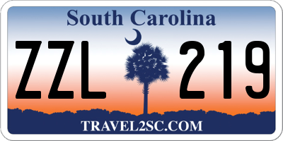 SC license plate ZZL219