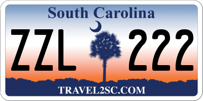 SC license plate ZZL222