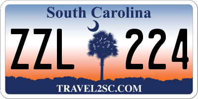 SC license plate ZZL224