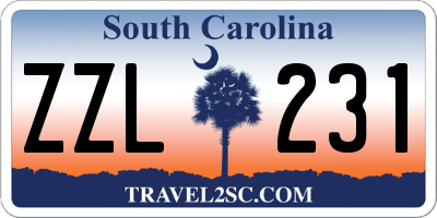 SC license plate ZZL231