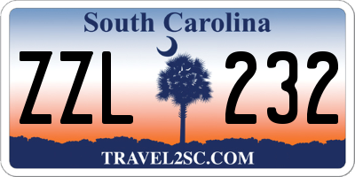 SC license plate ZZL232