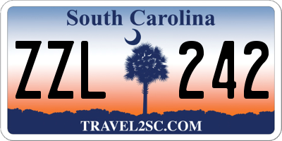 SC license plate ZZL242
