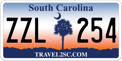 SC license plate ZZL254