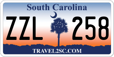 SC license plate ZZL258