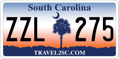 SC license plate ZZL275