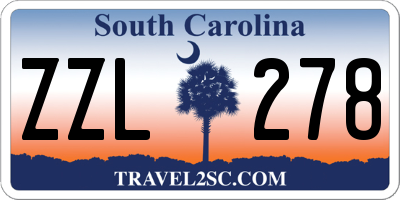 SC license plate ZZL278