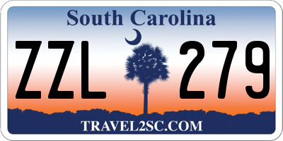 SC license plate ZZL279