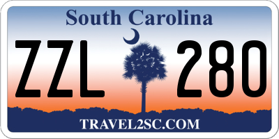SC license plate ZZL280