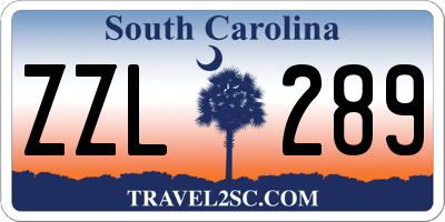 SC license plate ZZL289