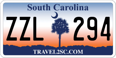 SC license plate ZZL294