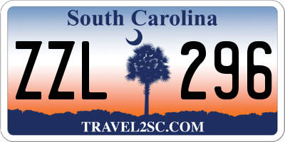 SC license plate ZZL296
