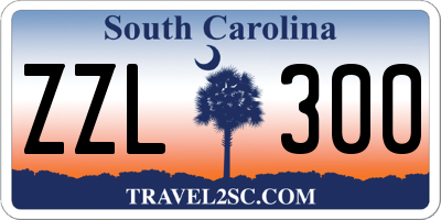 SC license plate ZZL300