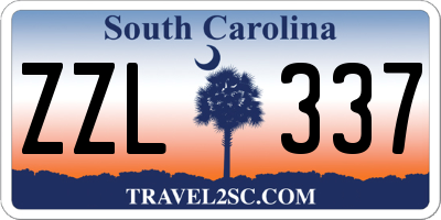 SC license plate ZZL337
