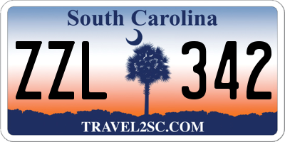 SC license plate ZZL342