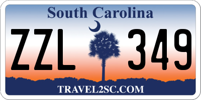 SC license plate ZZL349