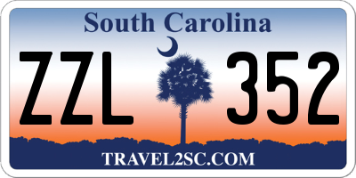 SC license plate ZZL352