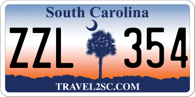 SC license plate ZZL354