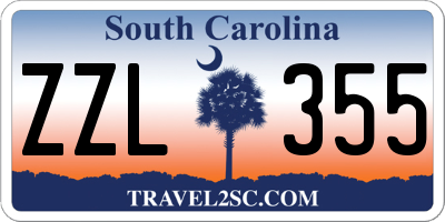 SC license plate ZZL355