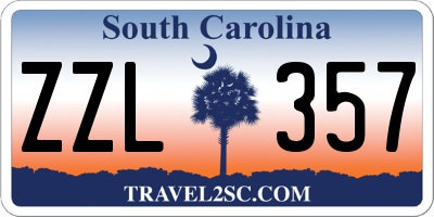 SC license plate ZZL357
