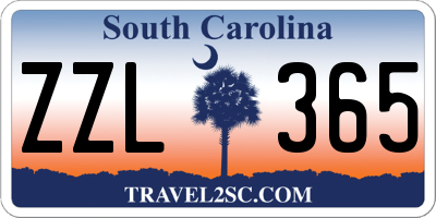 SC license plate ZZL365