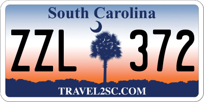 SC license plate ZZL372