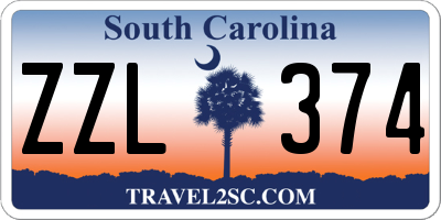 SC license plate ZZL374
