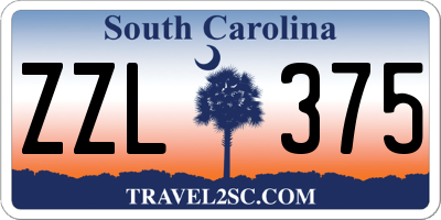 SC license plate ZZL375