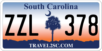 SC license plate ZZL378