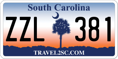 SC license plate ZZL381