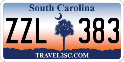 SC license plate ZZL383