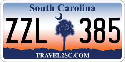 SC license plate ZZL385
