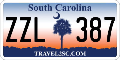 SC license plate ZZL387