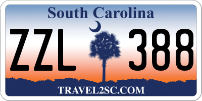 SC license plate ZZL388