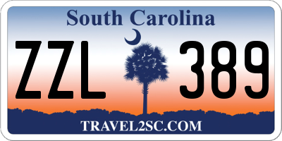 SC license plate ZZL389