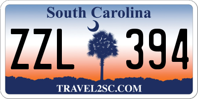 SC license plate ZZL394