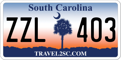 SC license plate ZZL403
