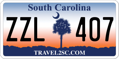SC license plate ZZL407