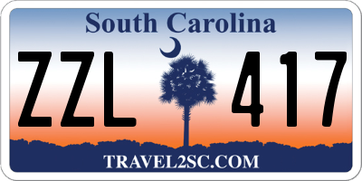 SC license plate ZZL417