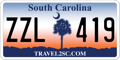 SC license plate ZZL419