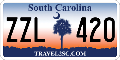 SC license plate ZZL420