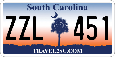 SC license plate ZZL451