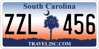 SC license plate ZZL456