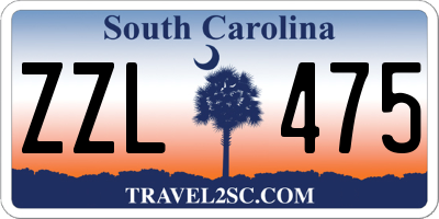 SC license plate ZZL475