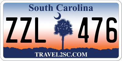 SC license plate ZZL476