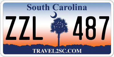 SC license plate ZZL487