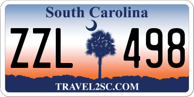 SC license plate ZZL498