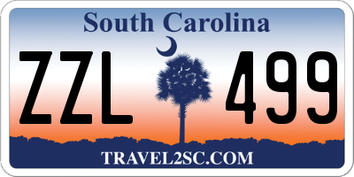 SC license plate ZZL499