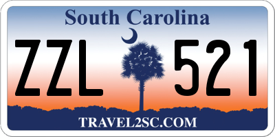 SC license plate ZZL521