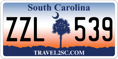 SC license plate ZZL539